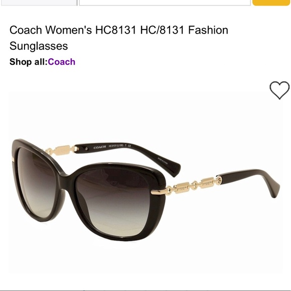 Coach Women's HC8131 HC/8131 Fashion Cat eye  Sunglasses - Picture 1 of 15